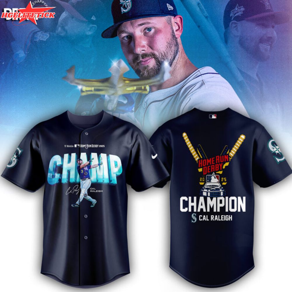 Cal Raleigh Seattle Mariners 2025 Home Run Derby Champion Jersey Cal Raleigh Seattle Mariners 2025 Home Run Derby Champion Jersey