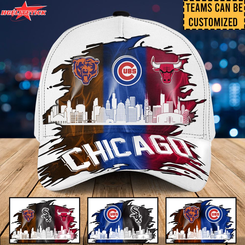 Chicago Skyline Classic Cap - Customized Team Classic Cap Chicago Skyline Classic Cap - Customized Team Classic Cap