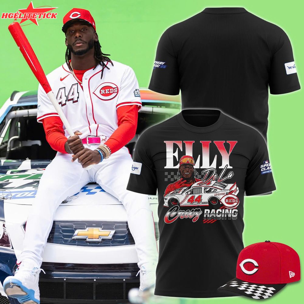 Cincinnati Reds 2025 Mlb Speedway Classic Home Limited Black T-shirt Cincinnati Reds 2025 Mlb Speedway Classic Home Limited Black T-shirt