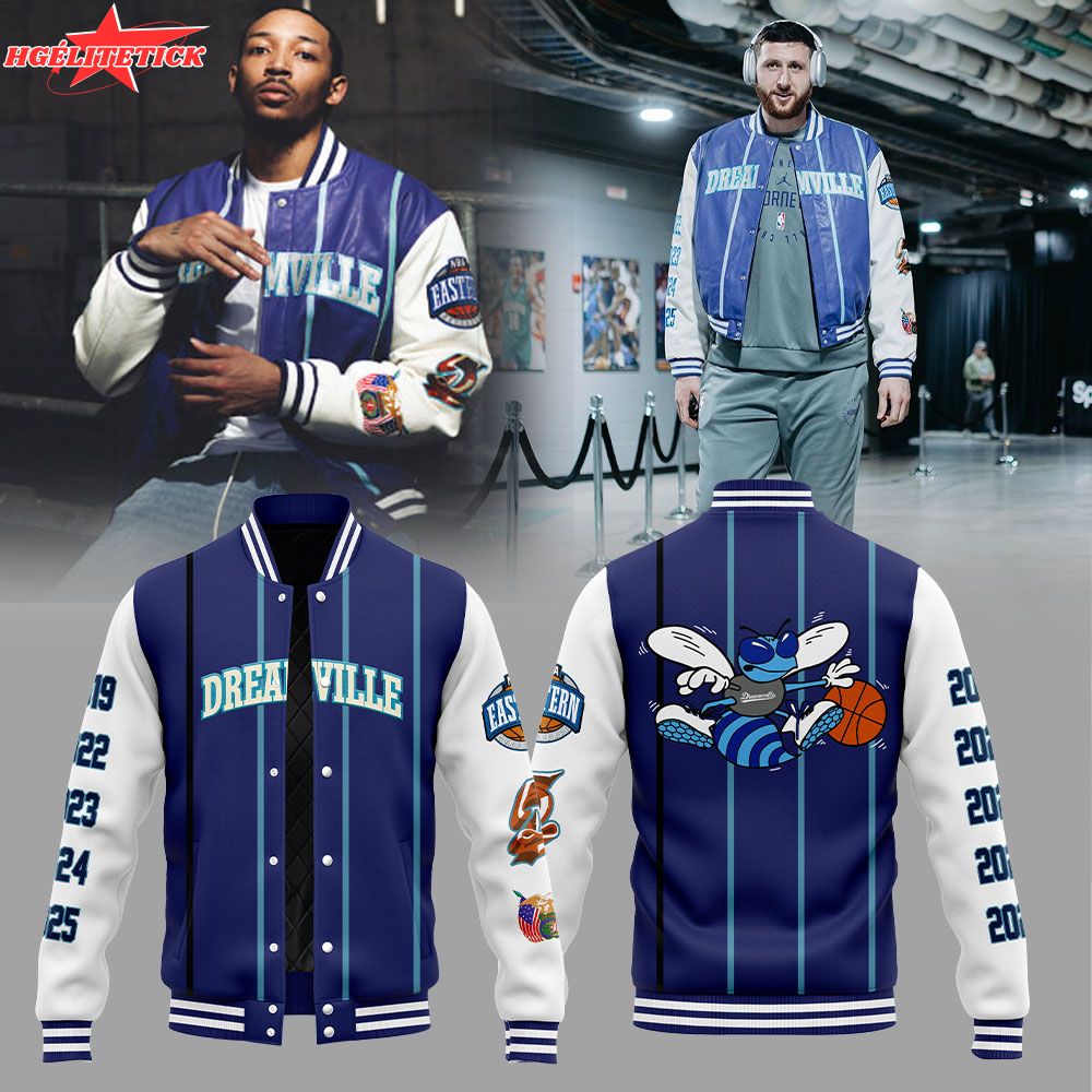 DREAMVILLE inspired by carolina culture, and hornets Jacket DREAMVILLE inspired by carolina culture, and hornets Jacket