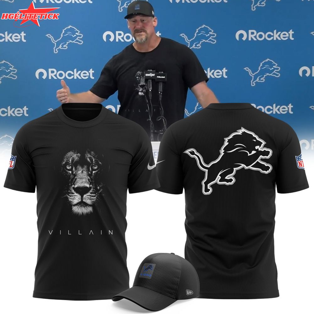 Dan Campbell Detroit Lions Villain 2025 Limited Tshirt Dan Campbell Detroit Lions Villain 2025 Limited Tshirt