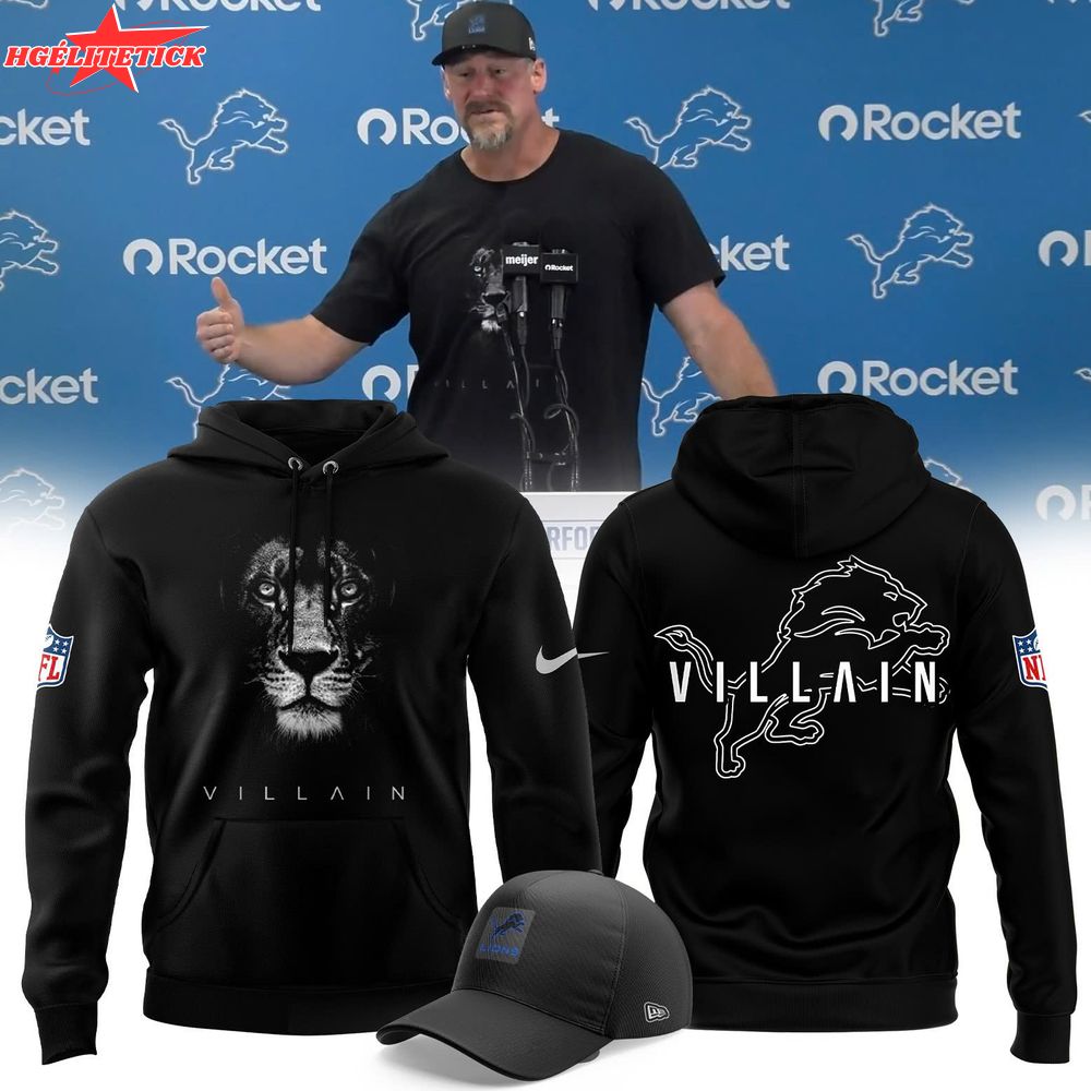 Dan Campbell Detroit Lions Villlain 2025 Limited Hoodie Black Dan Campbell Detroit Lions Villlain 2025 Limited Hoodie Black
