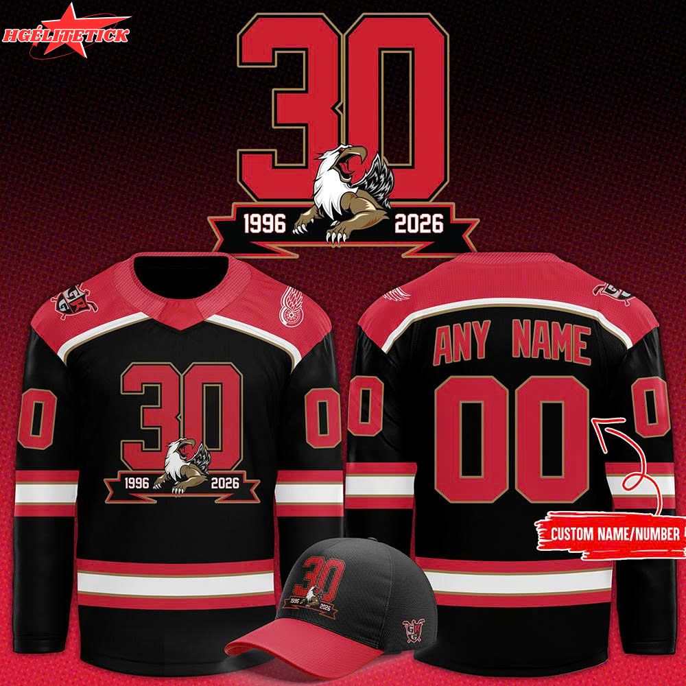 Grand Rapids Griffins 30th anniversary celebrations Jersey Grand Rapids Griffins 30th anniversary celebrations Jersey