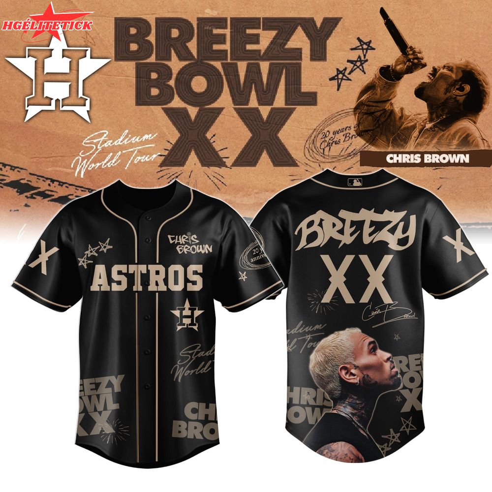 Houston Astros x Chris Brown Breezy Bowl XX World Tour 2025 Jersey Editions Limited Black Houston Astros x Chris Brown Breezy Bowl XX World Tour 2025 Jersey Editions Limited Black