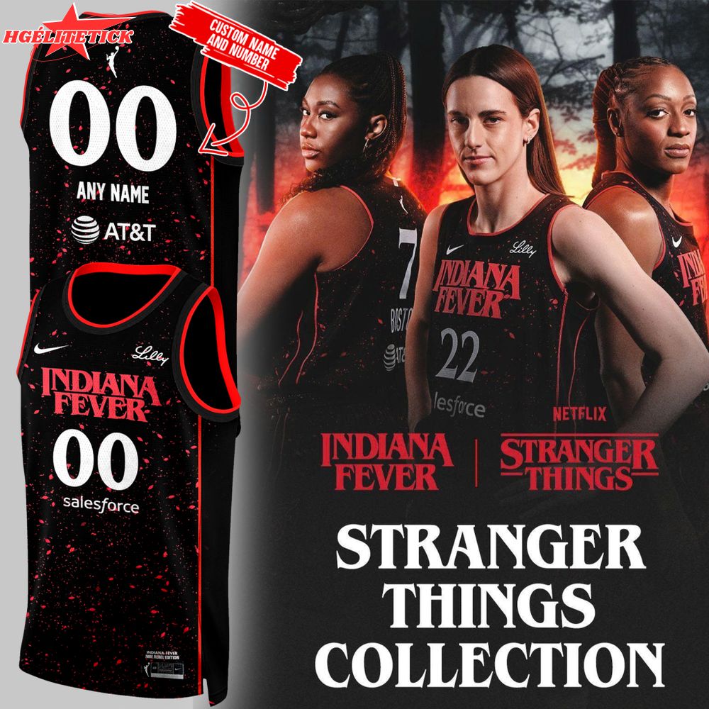Indiana Fever Stranger Things Rebel Swingman Limited Edition Black Jersey Indiana Fever Stranger Things Rebel Swingman Limited Edition Black Jersey