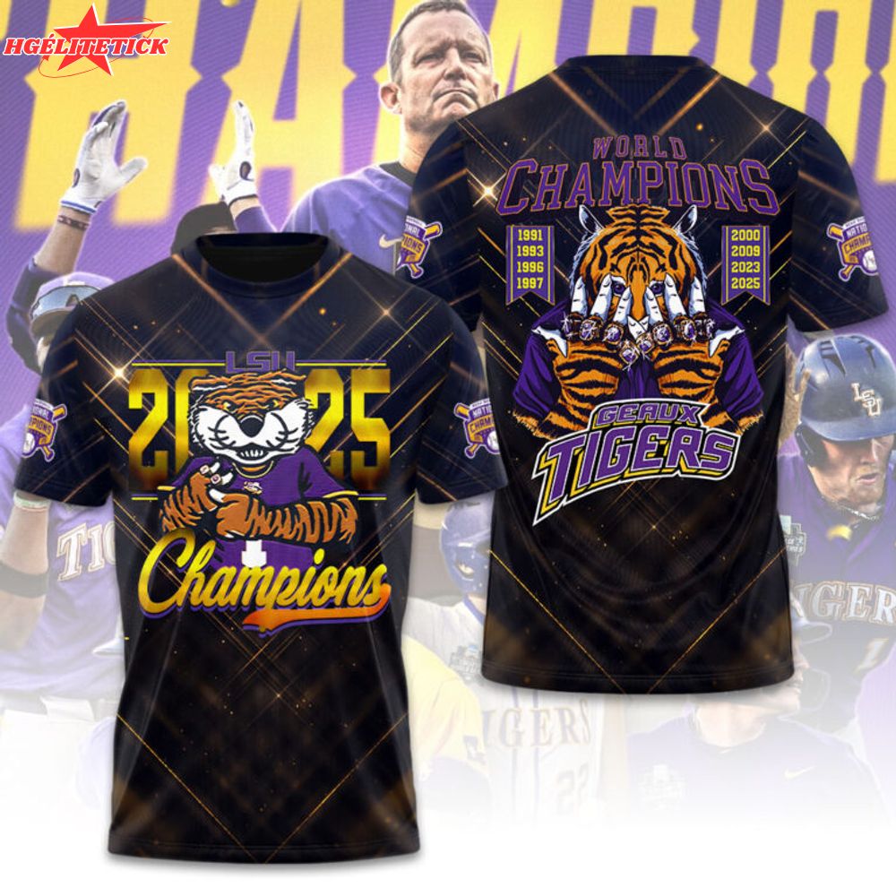 “LSU Tigers 2025 Champions T-Shirt – Geaux Tigers National Championship Shirt “LSU Tigers 2025 Champions T-Shirt – Geaux Tigers National Championship Shirt