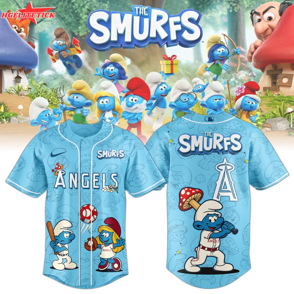 La Angels X Smurfs Limited Edition Jersey 2025 La Angels X Smurfs Limited Edition Jersey 2025