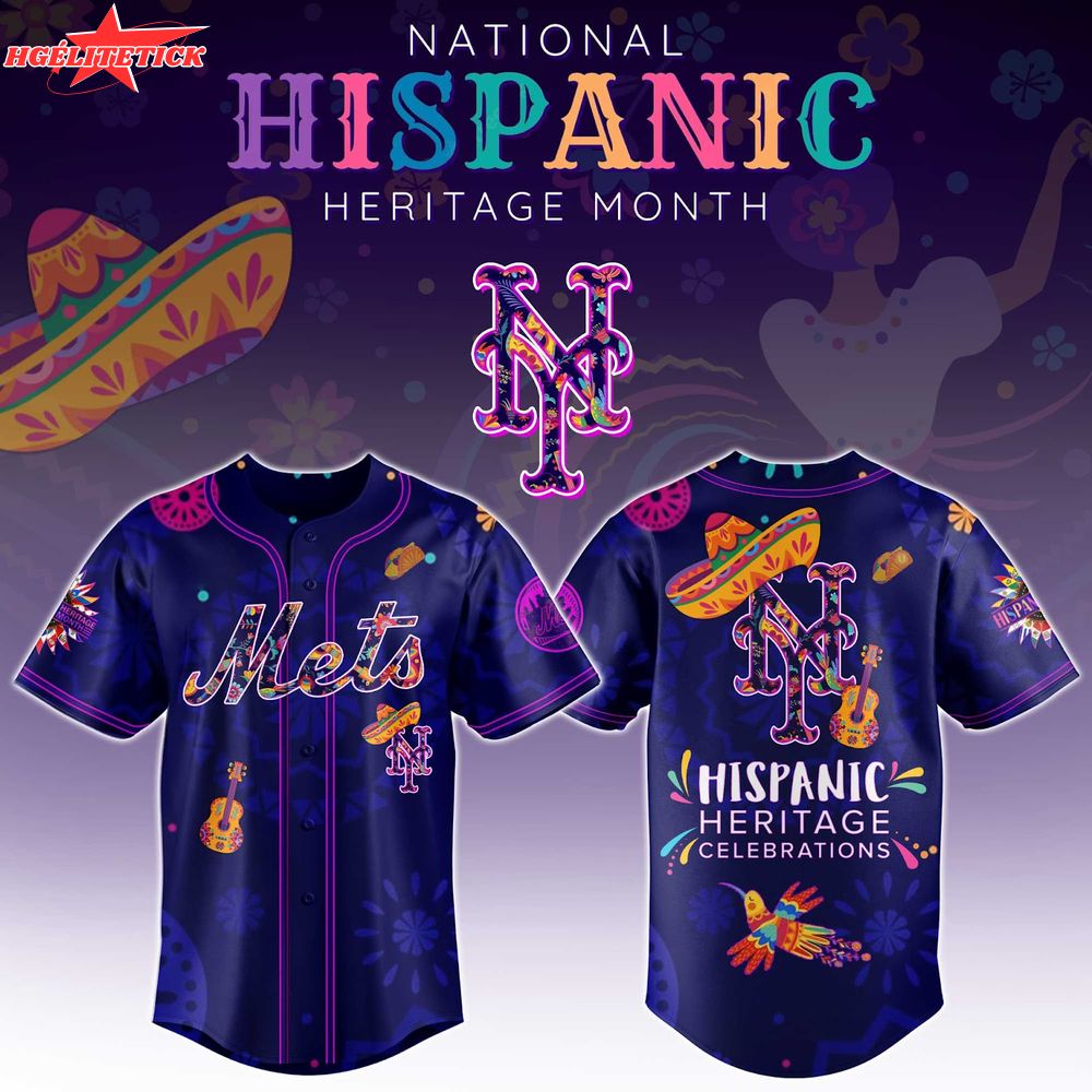 Limited Edition 2025-New York Mets x National Hispanic Heritage Month-3D Baseball Jersey Limited Edition 2025-New York Mets x National Hispanic Heritage Month-3D Baseball Jersey