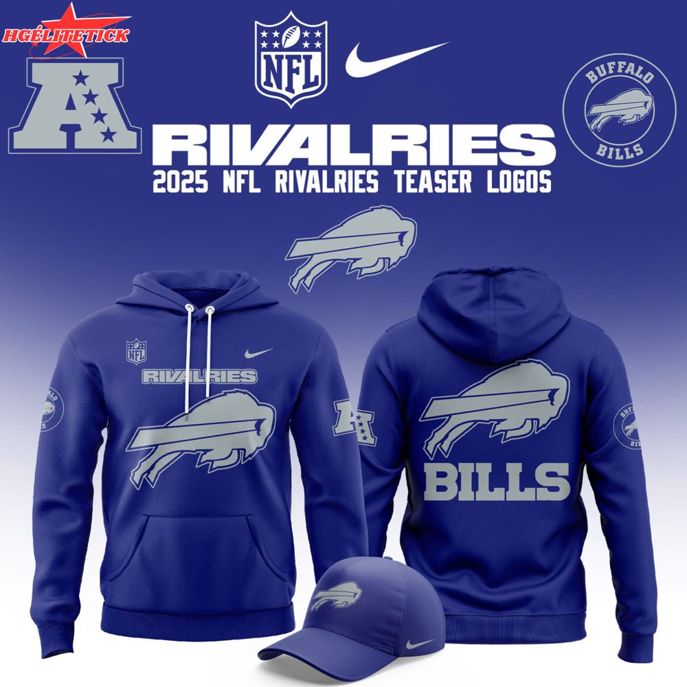 Limited Edition Bills Football Rivalries Teaser Logo Hoodie Limited Edition Bills Football Rivalries Teaser Logo Hoodie