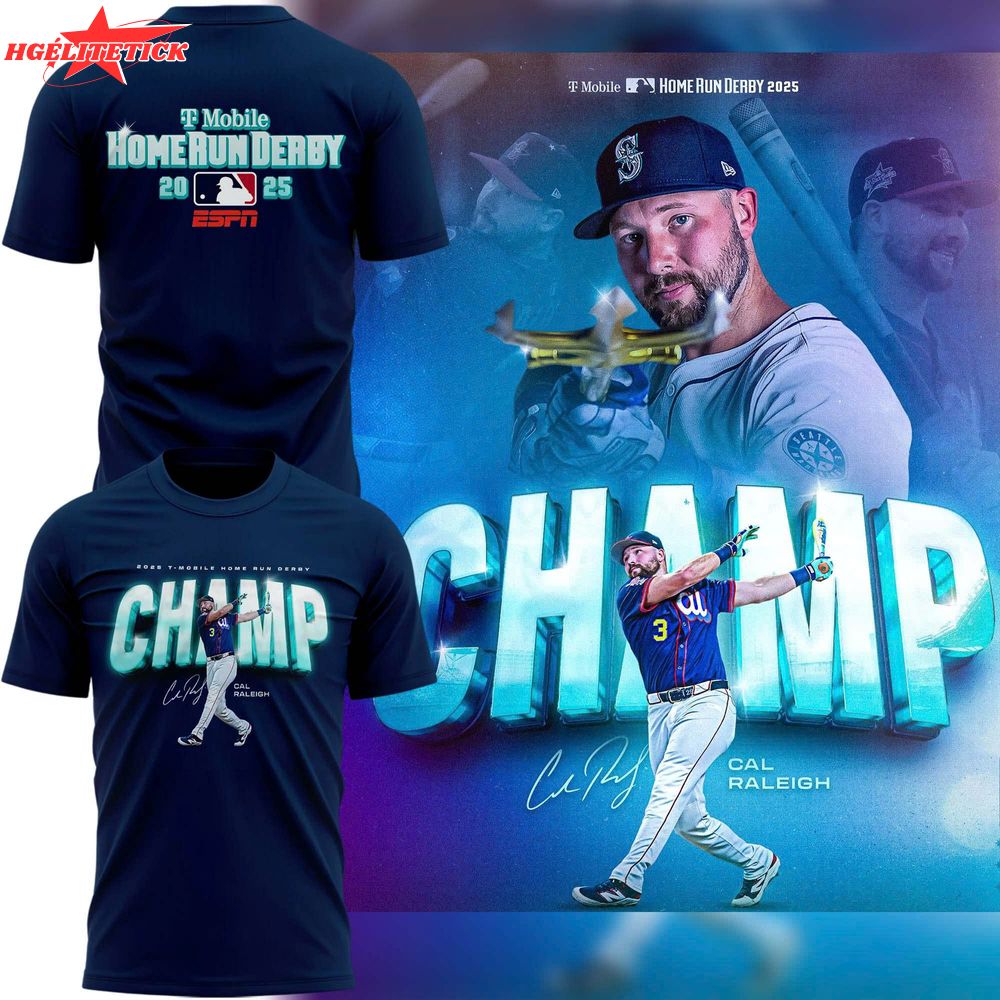 Limited Edition Cal Raleigh Home Run Derby Champ T-shirt. Limited Edition Cal Raleigh Home Run Derby Champ T-shirt.