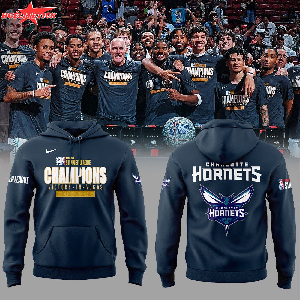 Limited Edition Charlotte Hornets WINNERS OF THE SUMMER Champions Hoodie Limited Edition Charlotte Hornets WINNERS OF THE SUMMER Champions Hoodie