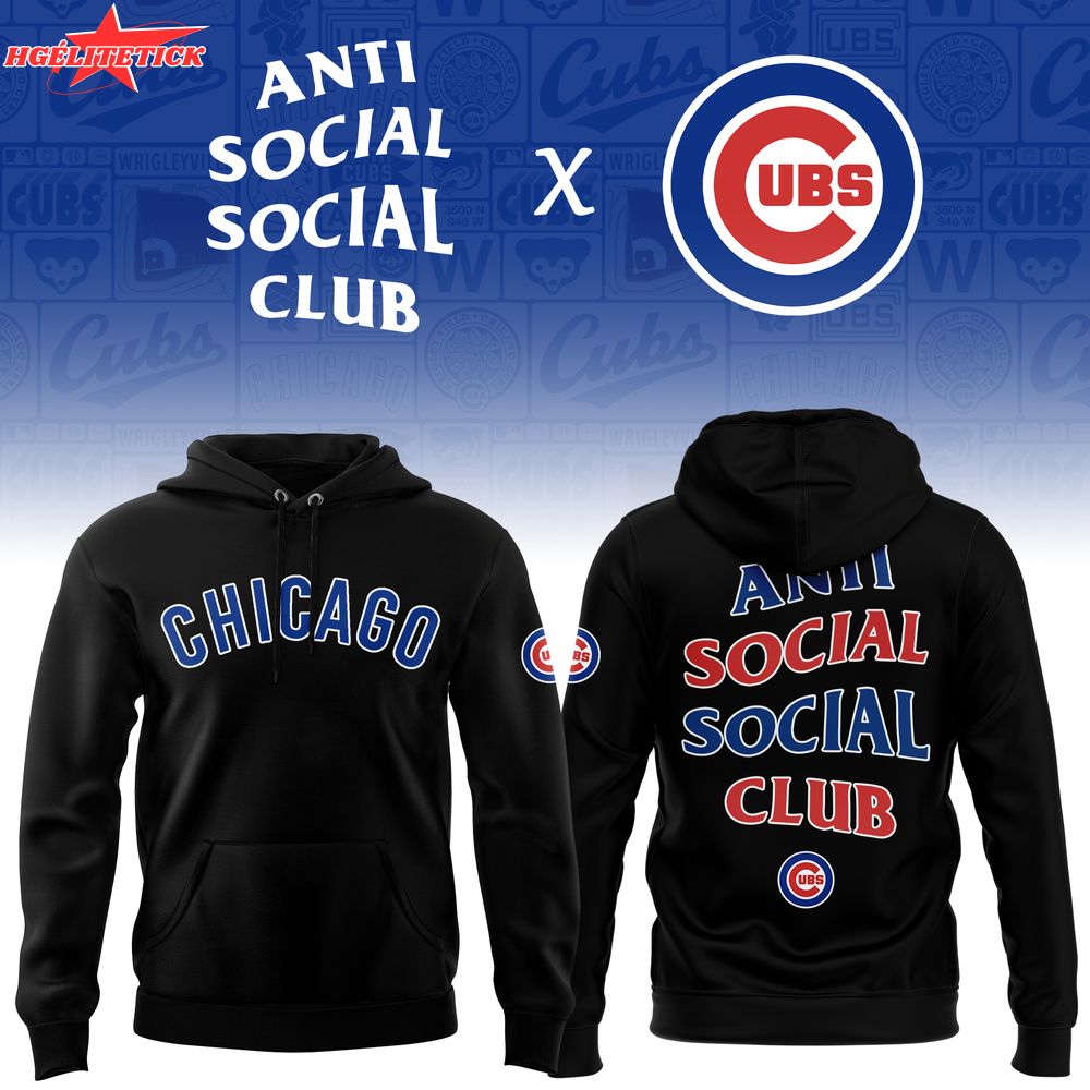 Limited Edition Chicago Cubs x AntiSocialSocialClub hoodie 2025 Limited Edition Chicago Cubs x AntiSocialSocialClub hoodie 2025