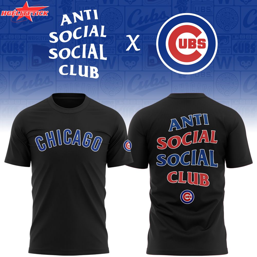 Limited Edition Chicago Cubs x AntiSocialSocialClub tshirt 2025 Limited Edition Chicago Cubs x AntiSocialSocialClub tshirt 2025