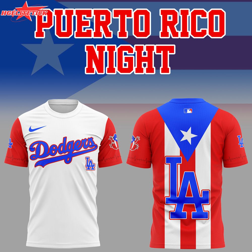 Limited Edition Dodgers x Puerto Rico Night 2025 TShirt Limited Edition Dodgers x Puerto Rico Night 2025 TShirt