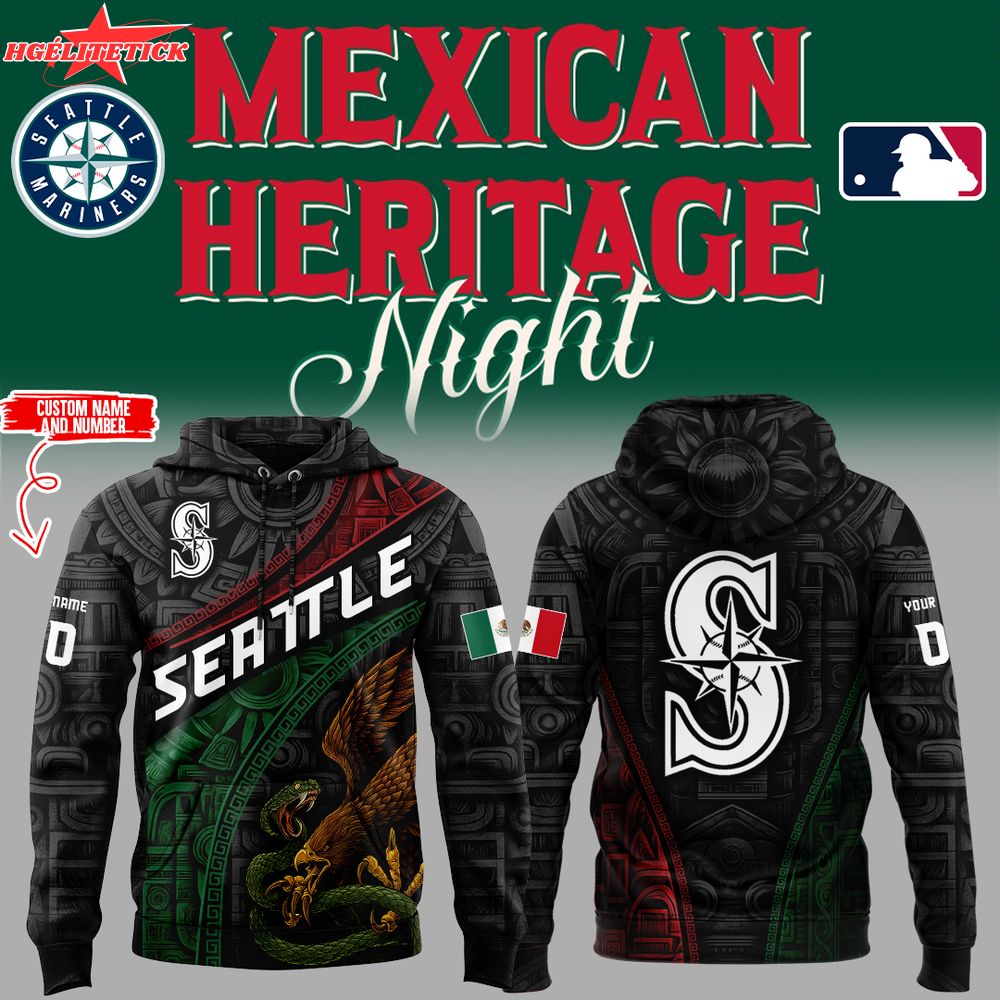 Limited Edition Mariners Baseball Mexican Heritage Night Black Hoodie Limited Edition Mariners Baseball Mexican Heritage Night Black Hoodie
