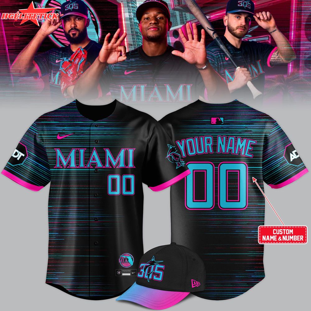 Limited Edition Miami Marlins New City Connect Custom Name And Number Jersey Limited Edition Miami Marlins New City Connect Custom Name And Number Jersey