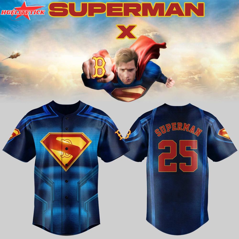 Limited Edition Red Sox x Superman 2025 Jersey Limited Edition Red Sox x Superman 2025 Jersey