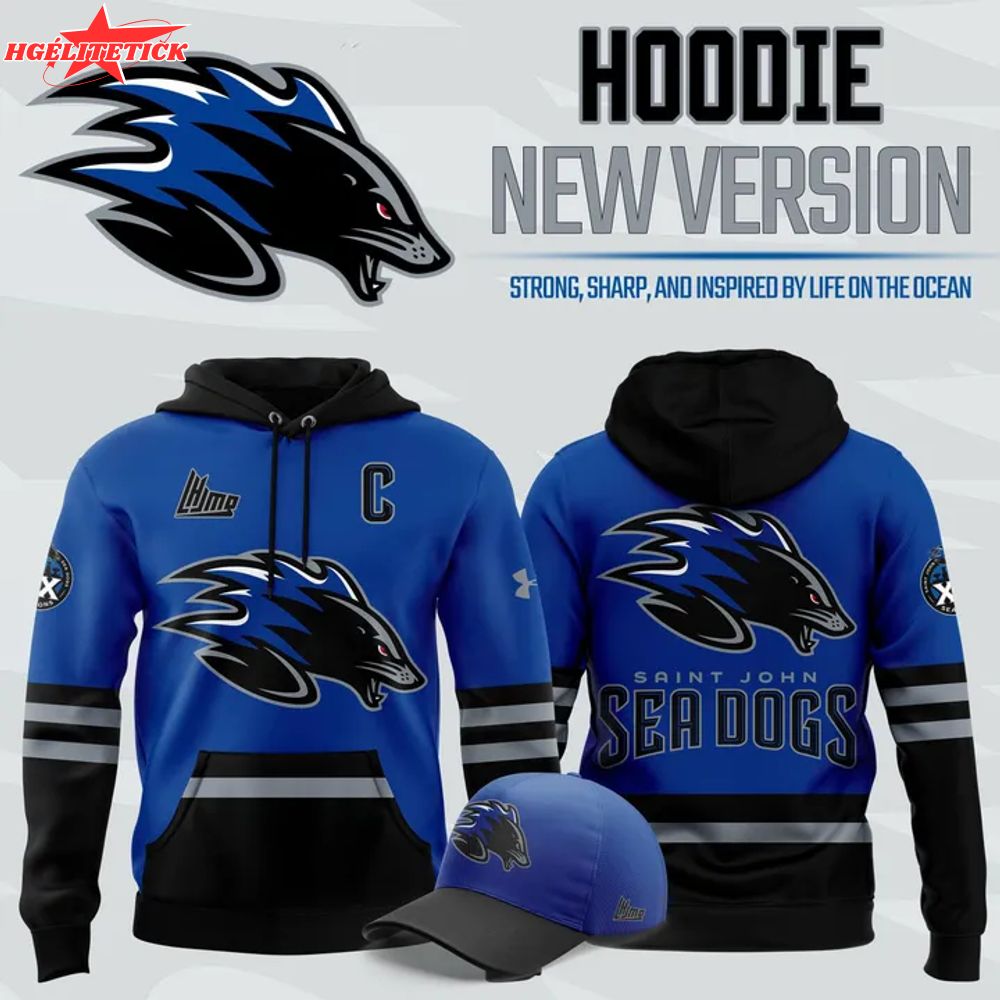 Limited Edition Saint John Sea Dogs Hockey New Hoodie 2025 Blue Limited Edition Saint John Sea Dogs Hockey New Hoodie 2025 Blue