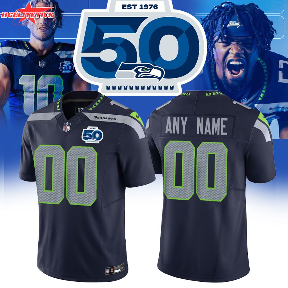 Limited Edition Seattle Seahawks 50th anniversary Football Jerseys Limited Edition Seattle Seahawks 50th anniversary Football Jerseys