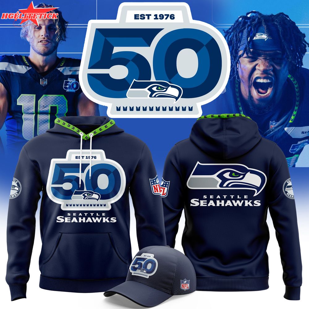 Limited Edition Seattle Seahawks 50th anniversary Hoodie Limited Edition Seattle Seahawks 50th anniversary Hoodie