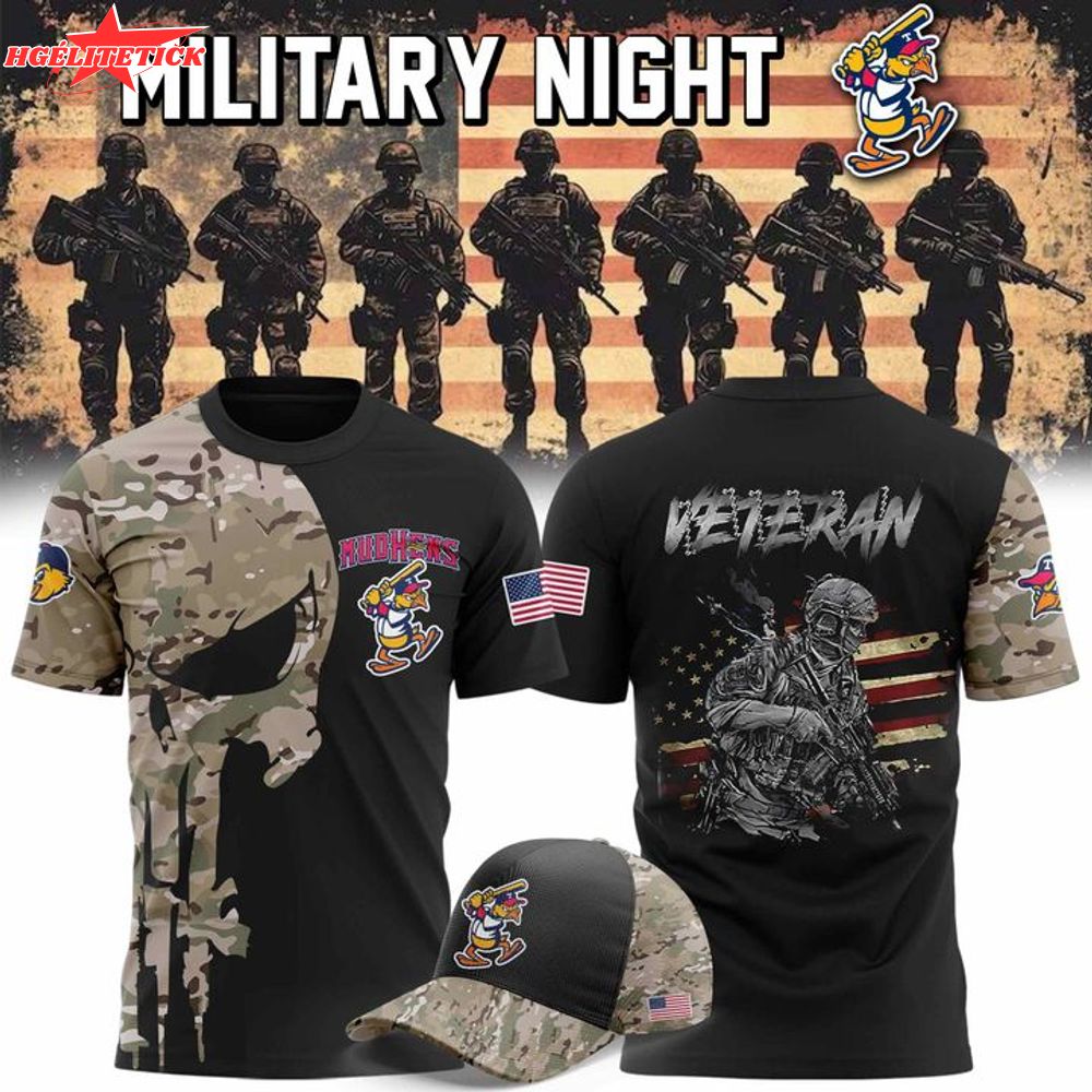 Limited Edition Toledo Mud Hens x Military T-shirt 2025 Limited Edition Toledo Mud Hens x Military T-shirt 2025