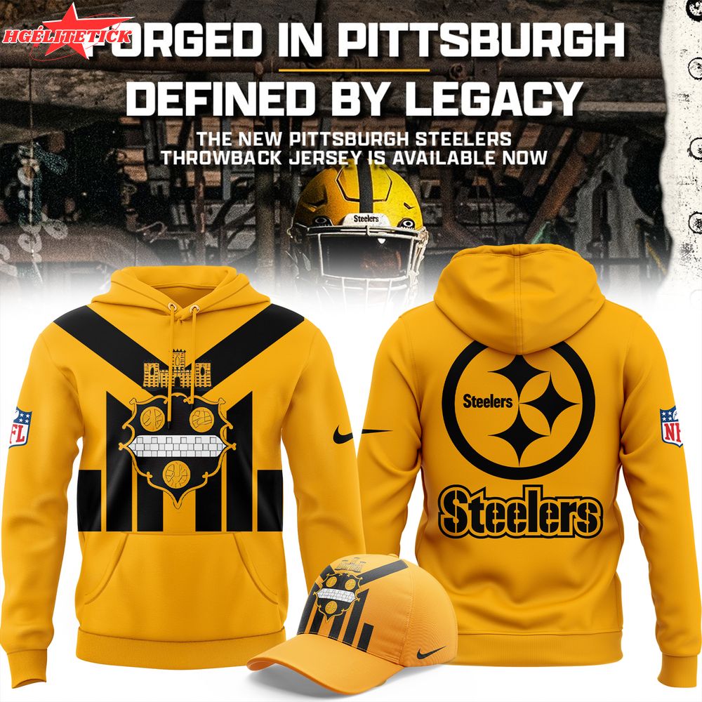 Men's Pittsburgh Steelers Gold Alternate 1933 Throwback Game Hoodie Men's Pittsburgh Steelers Gold Alternate 1933 Throwback Game Hoodie