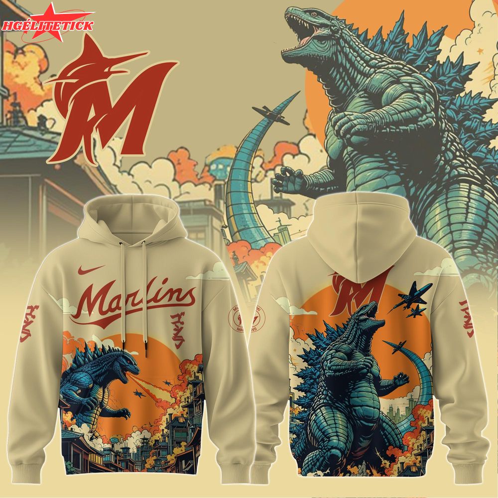 Miami Marlins Special Godzilla Limited Edition Hoodie Miami Marlins Special Godzilla Limited Edition Hoodie