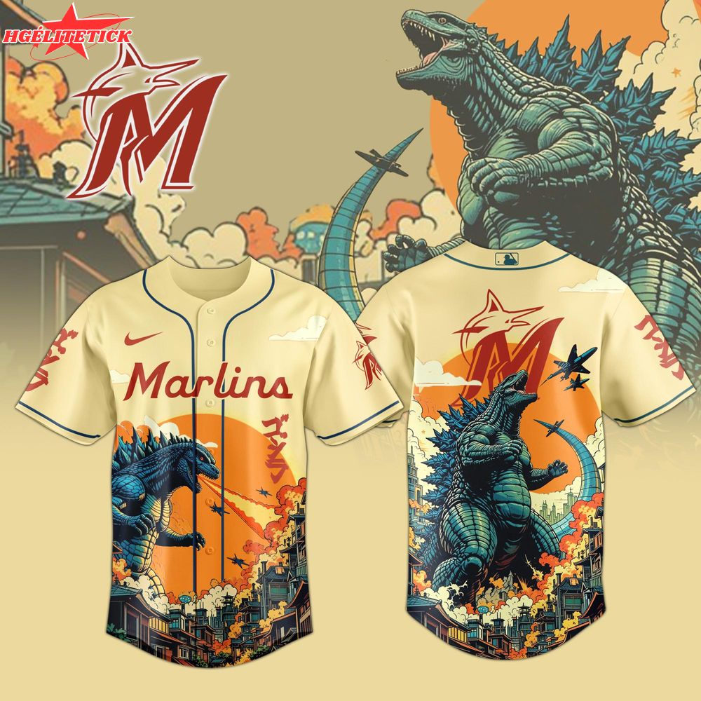 Miami Marlins Special Godzilla Limited Edition Jersey Miami Marlins Special Godzilla Limited Edition Jersey