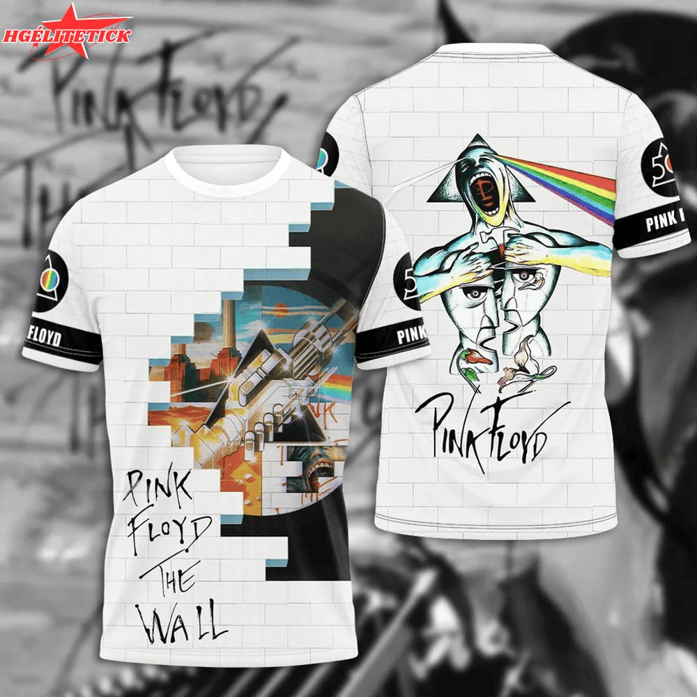 Pink Floyd The Wall T-Shirt – 50th Anniversary Graphic Tee Dark Side of the Moon Art Pink Floyd The Wall T-Shirt – 50th Anniversary Graphic Tee Dark Side of the Moon Art