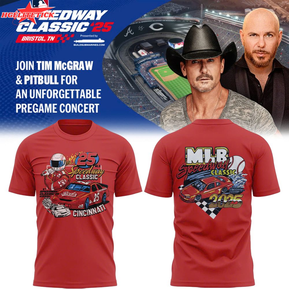 Reds 2025 MLB Speedway Classic T-shirt - Special Edition Reds 2025 MLB Speedway Classic T-shirt - Special Edition