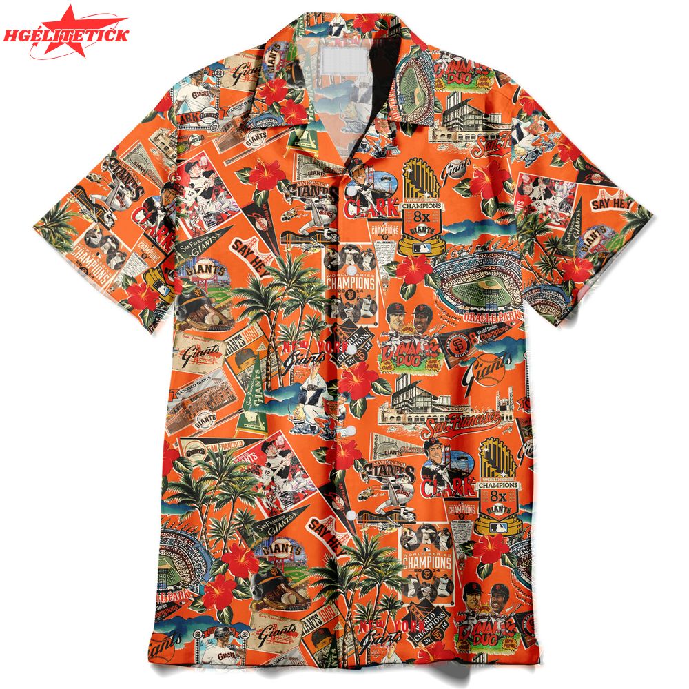 San Francisco Giants Palm Trees, Pennants, and Baseball Glory – Hawaiian Shirt San Francisco Giants Palm Trees, Pennants, and Baseball Glory – Hawaiian Shirt