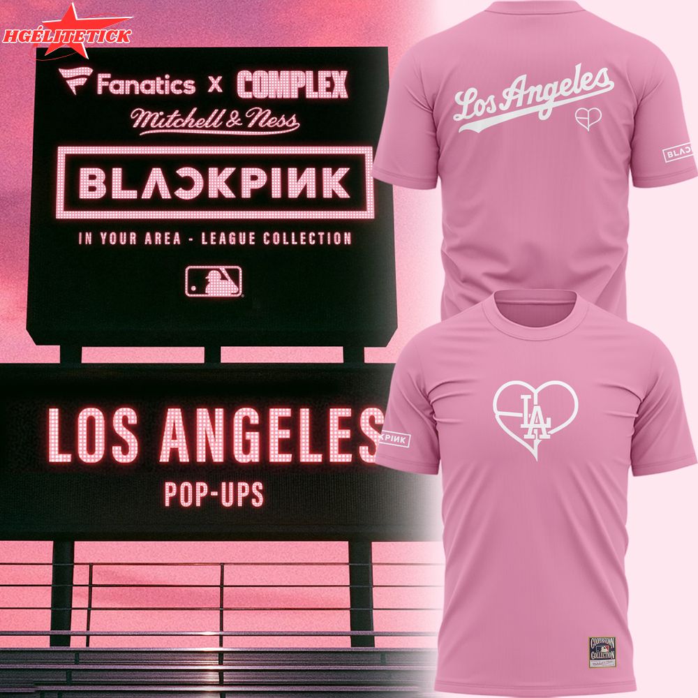 Special LA Dodgers x Blackpink World Tour 25 Pink T-Shirt Special LA Dodgers x Blackpink World Tour 25 Pink T-Shirt