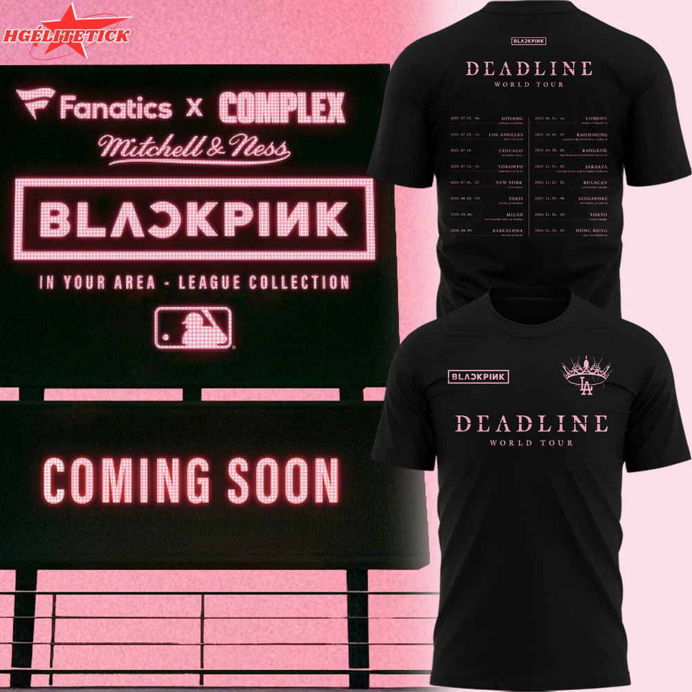Special LA Dodgers x Blackpink World Tour 25 T-Shirt Black Special LA Dodgers x Blackpink World Tour 25 T-Shirt Black