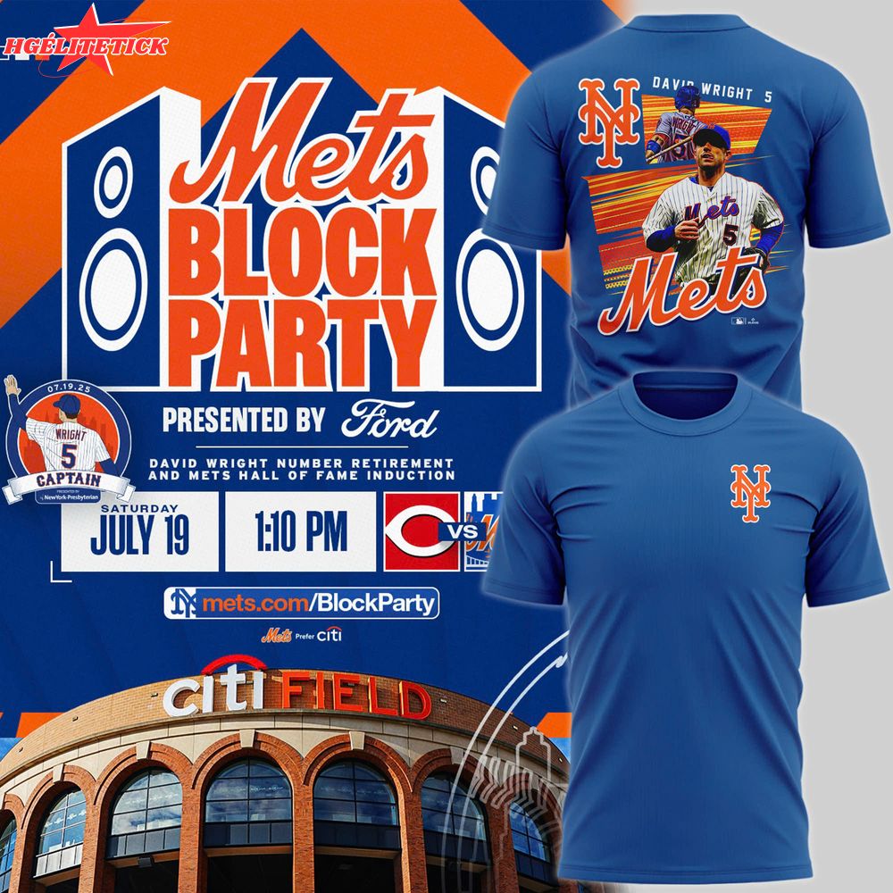 Special Mets Block Party David Wright T-Shirt Special Mets Block Party David Wright T-Shirt