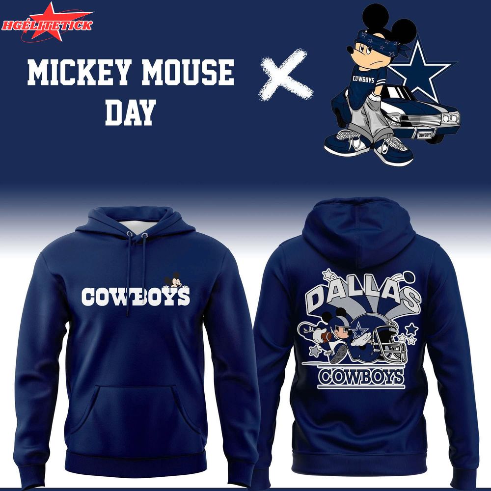Special New Mickey Mouse Day Cowboys Hoodie Navy Special New Mickey Mouse Day Cowboys Hoodie Navy