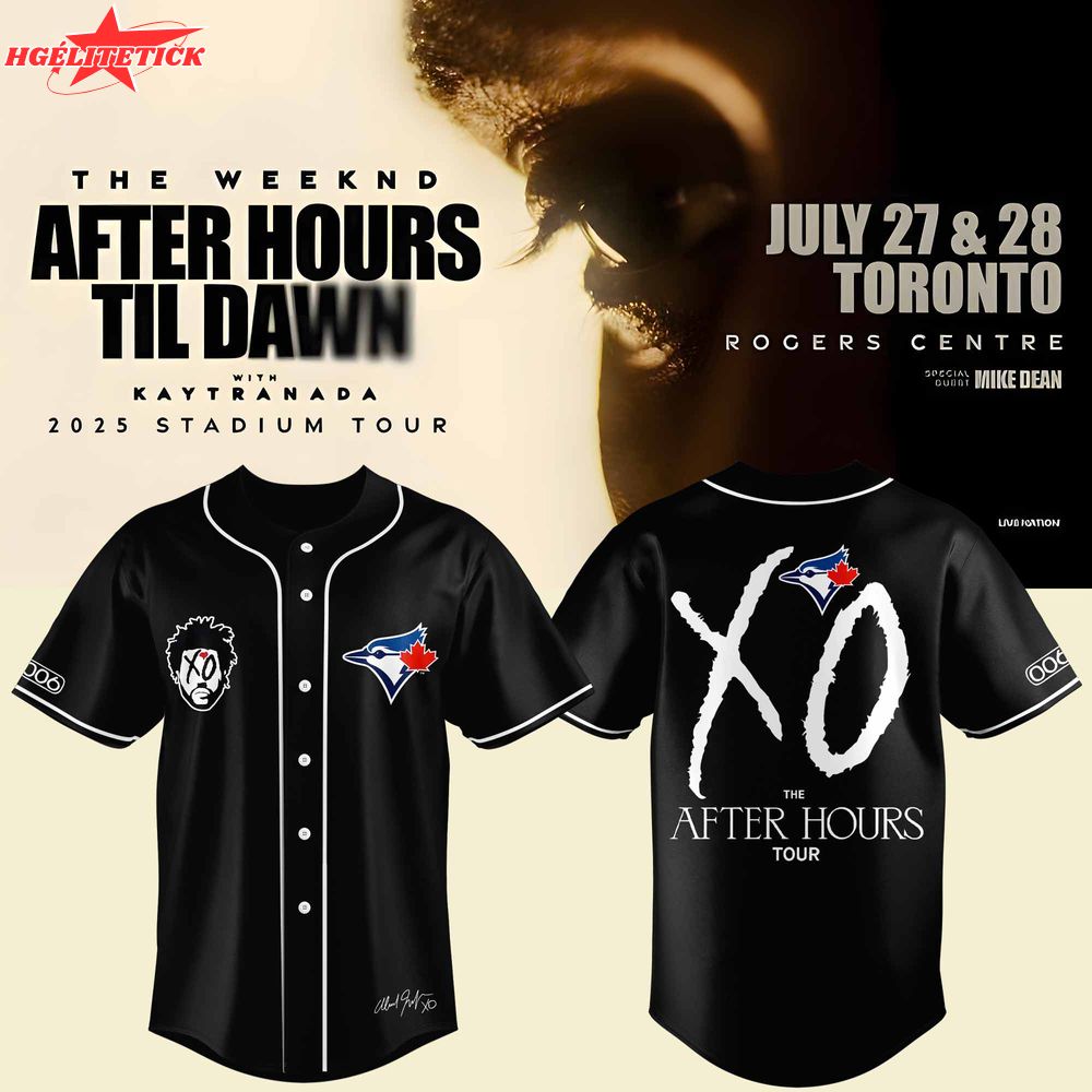 The Weeknd After Hours Tour x Toronto Blue Jays Baseball jersey The Weeknd After Hours Tour x Toronto Blue Jays Baseball jersey