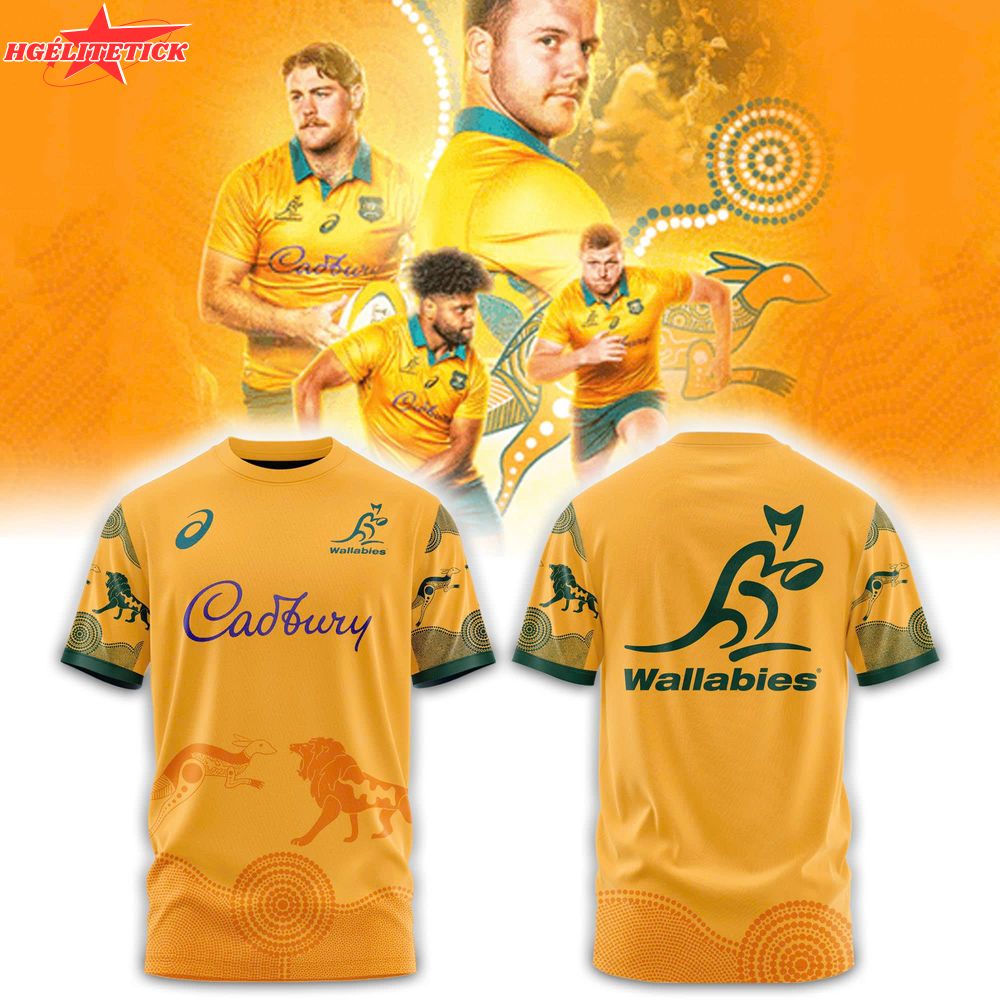 Wallabies Lions Tour Mens 2025 Home Combo Tshirt Wallabies Lions Tour Mens 2025 Home Combo Tshirt