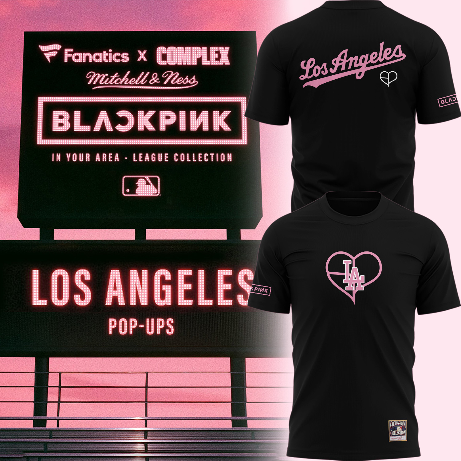Special LA Dodgers x Blackpink World Tour 25 Black T-Shirt Special LA Dodgers x Blackpink World Tour 25 Black T-Shirt
