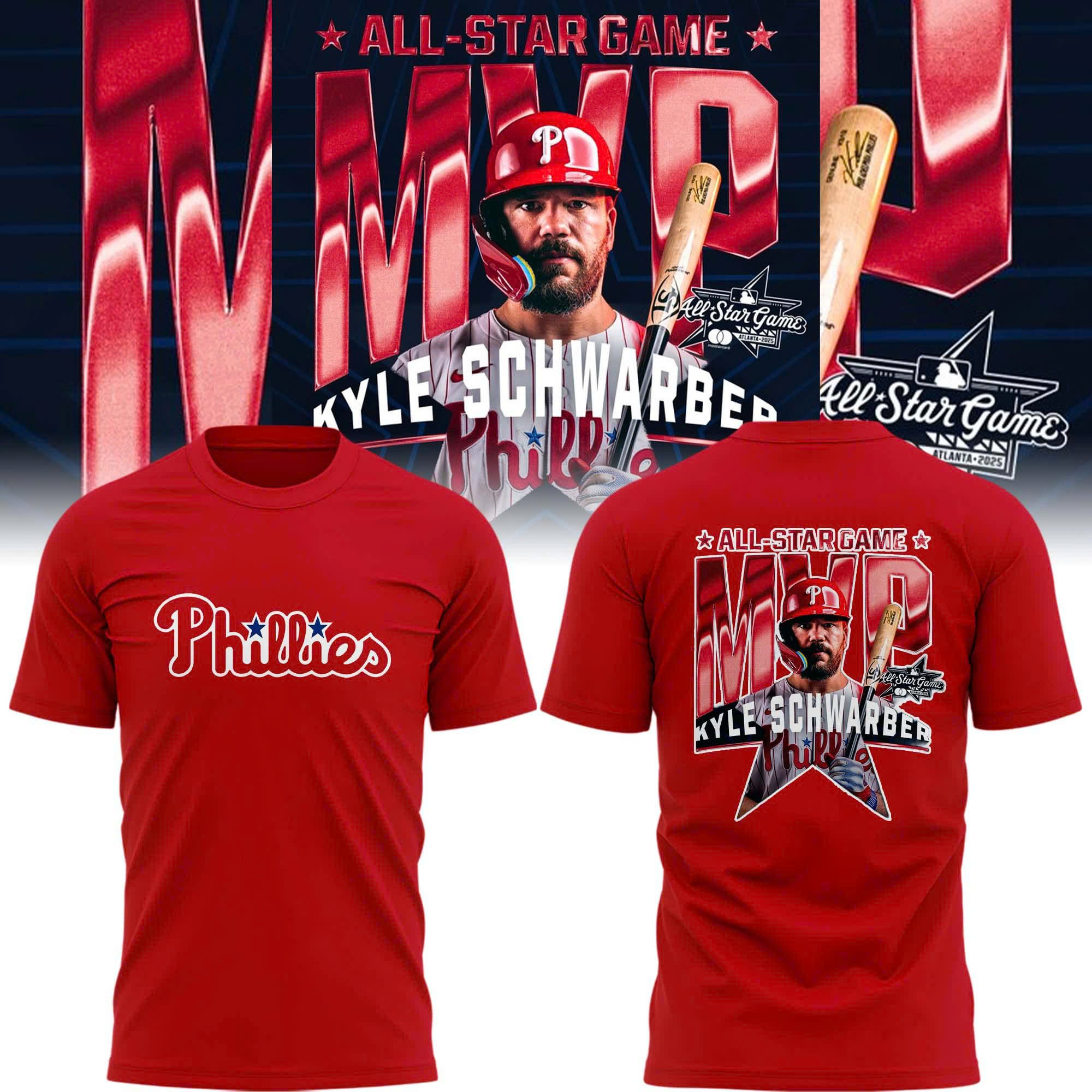 SPECIAL KYLE SCHWARBER IS THE 2025 MLB ALL-STAR GAME MVP T-Shirt Red SPECIAL KYLE SCHWARBER IS THE 2025 MLB ALL-STAR GAME MVP T-Shirt Red