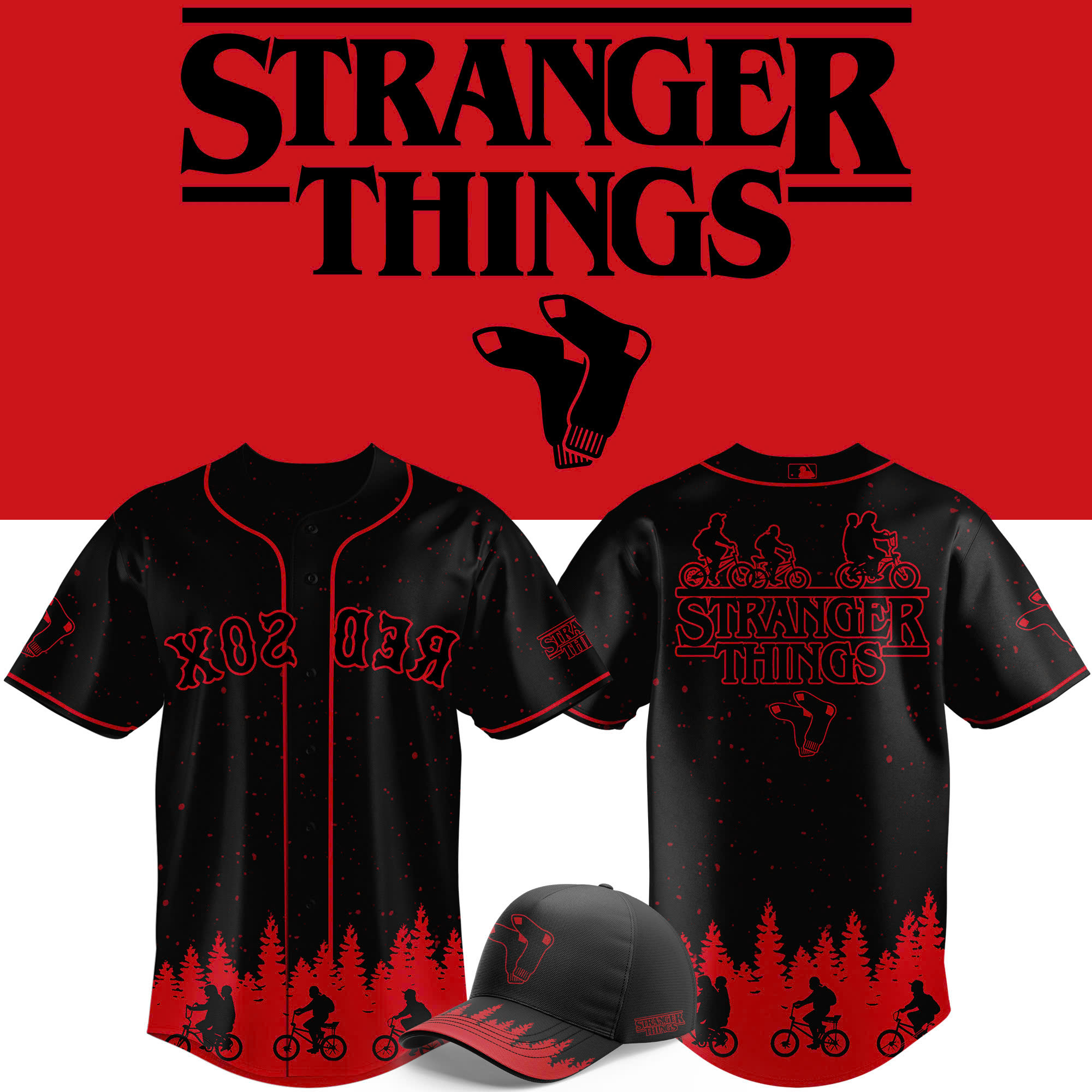 Special edition Boston Red Sox 2025 Black Stranger Things Jersey Special edition Boston Red Sox 2025 Black Stranger Things Jersey