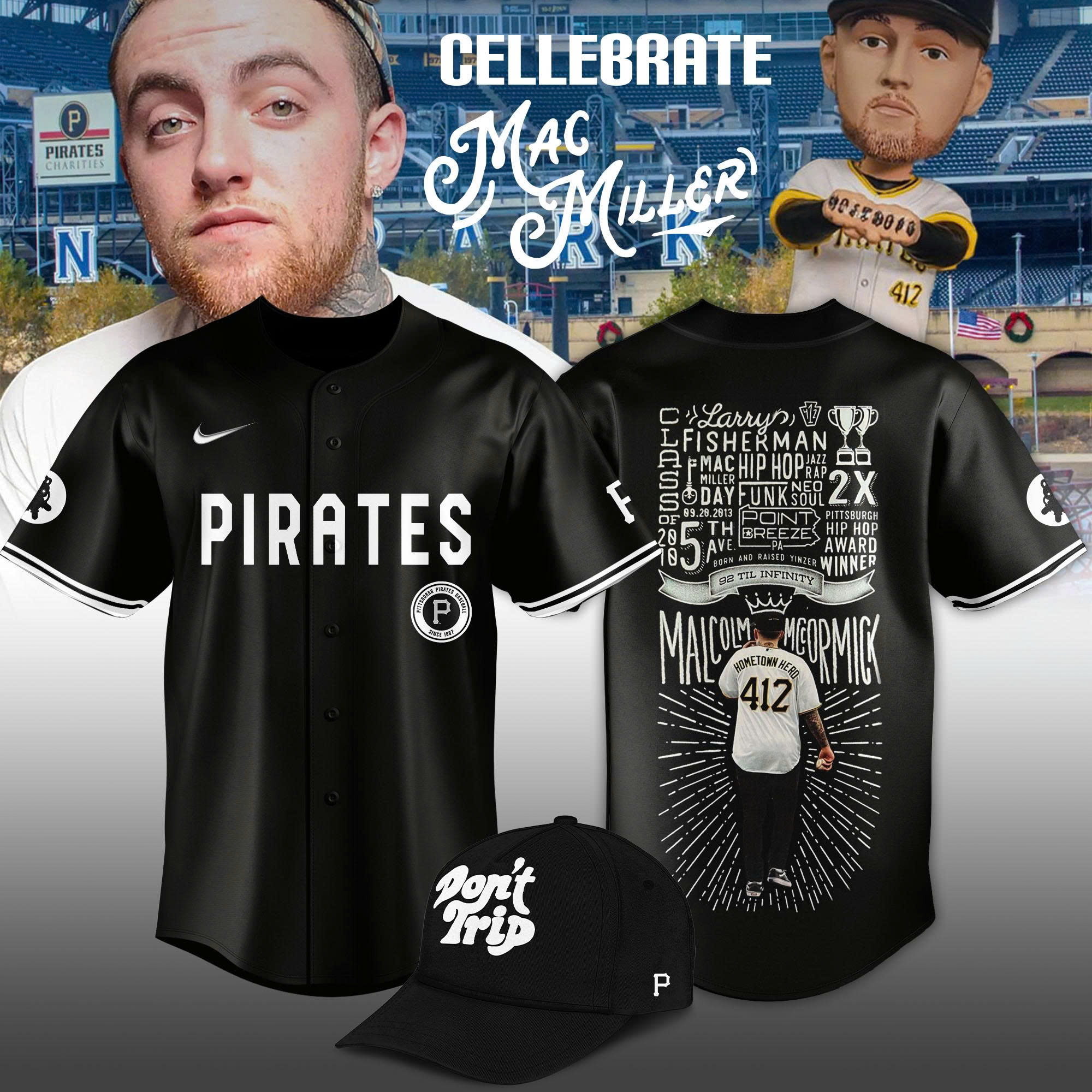 Pittsburgh Pirates x Celebrate Mac Miller Night 2025 Limited Edition Jersey Pittsburgh Pirates x Celebrate Mac Miller Night 2025 Limited Edition Jersey