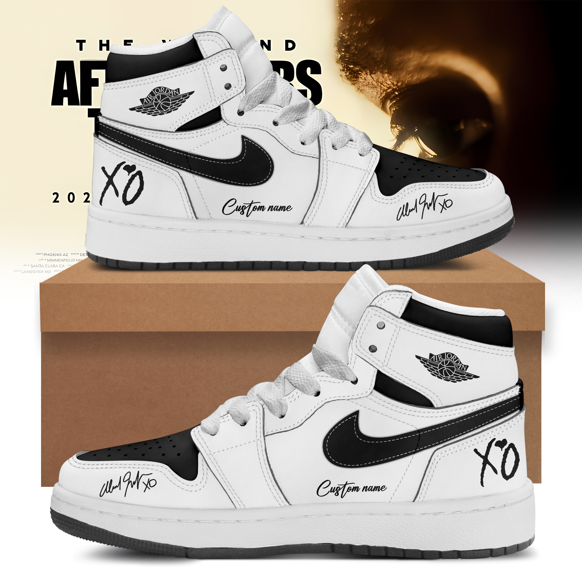 The Weeknd _ After Hours Till Dawn Tour 2025 AJ1 Shoes The Weeknd _ After Hours Till Dawn Tour 2025 AJ1 Shoes