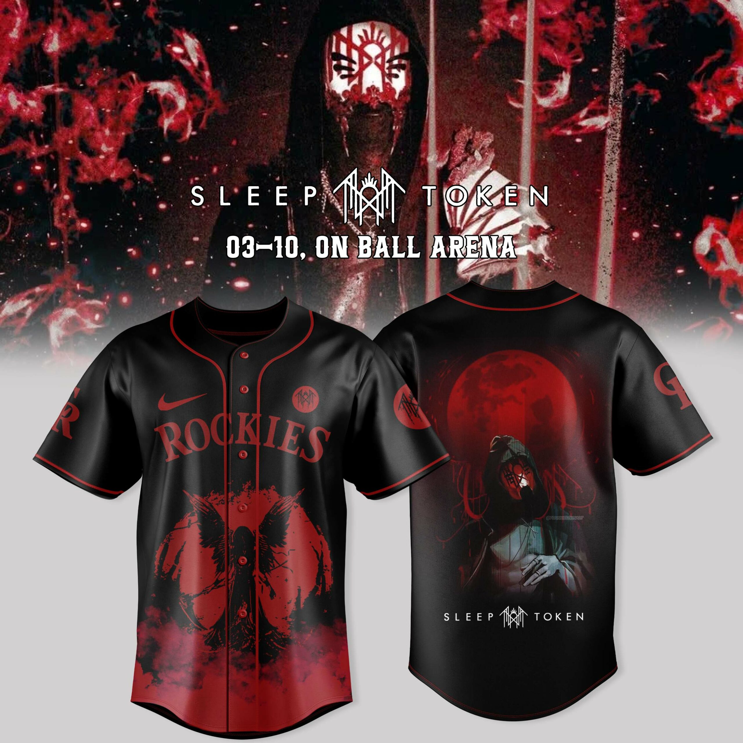 Colorado Rockies x Sleep Token: Even in Arcadia Tour Merch Colorado Rockies x Sleep Token: Even in Arcadia Tour Merch