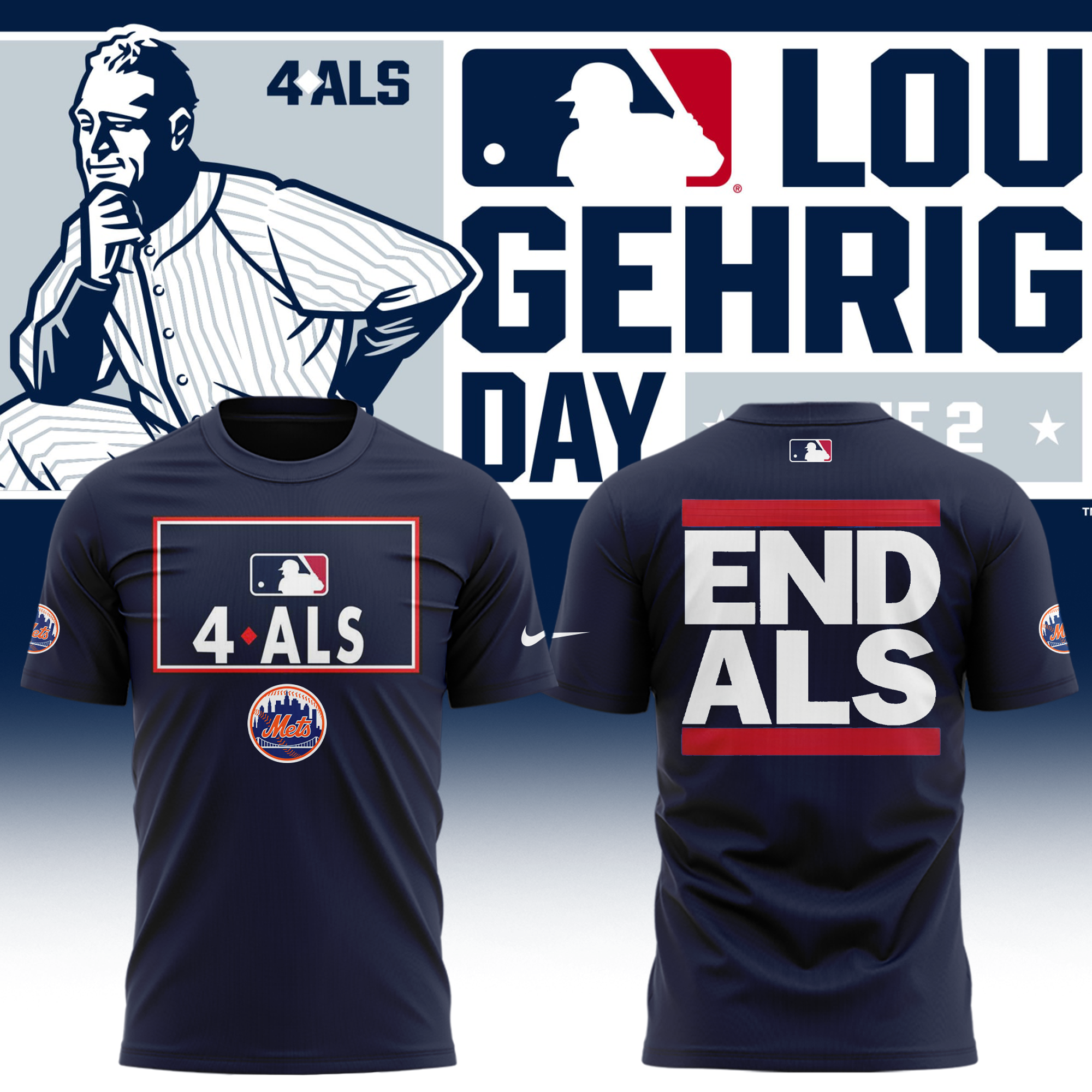 Exclusive Versio New York Mets Awareness to ALS Tshirt 2025 Exclusive Versio New York Mets Awareness to ALS Tshirt 2025