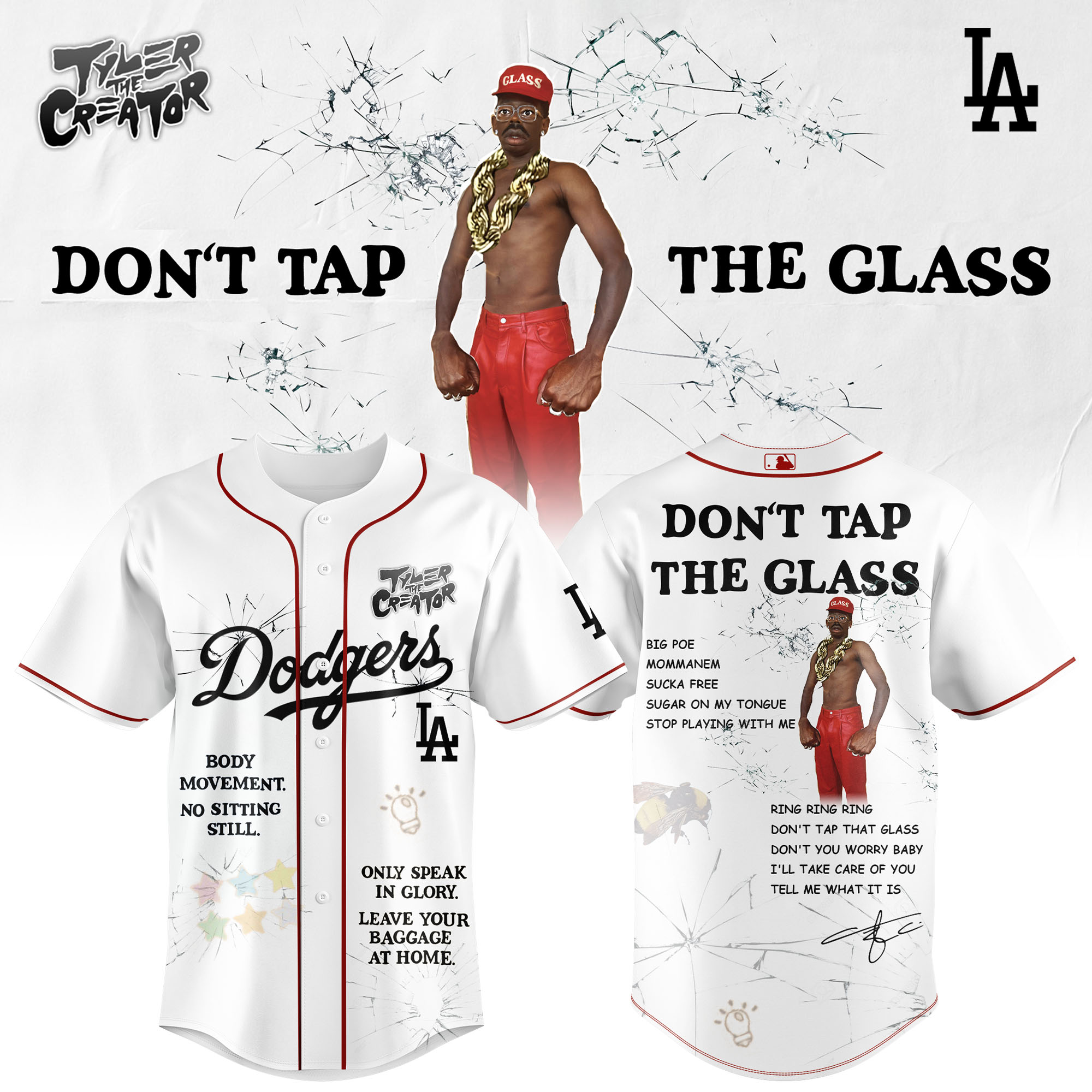 LA Dodgers x Tyler The Creator – Don’t Tap The Glass 2025 Limited Edition Jersey LA Dodgers x Tyler The Creator – Don’t Tap The Glass 2025 Limited Edition Jersey