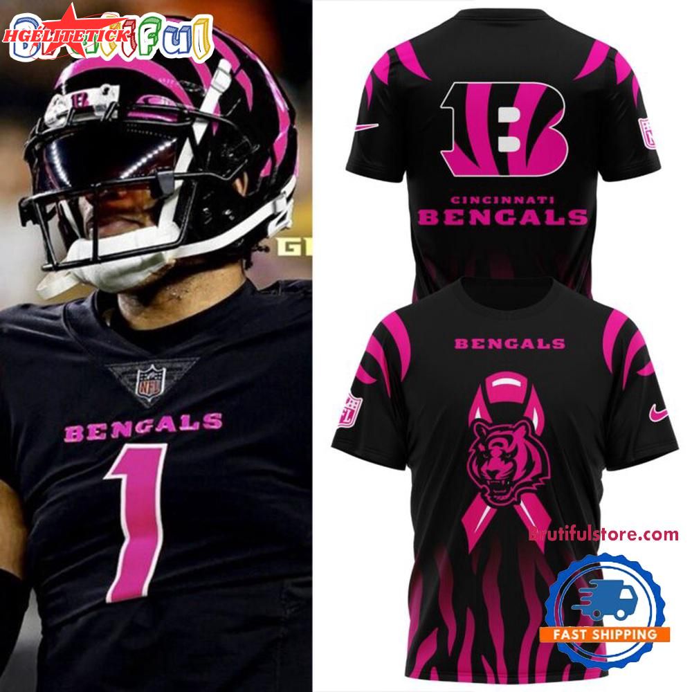 Cincinnati Bengals Breast Cancer 2025 New Design T Shirt Cincinnati Bengals Breast Cancer 2025 New Design T Shirt