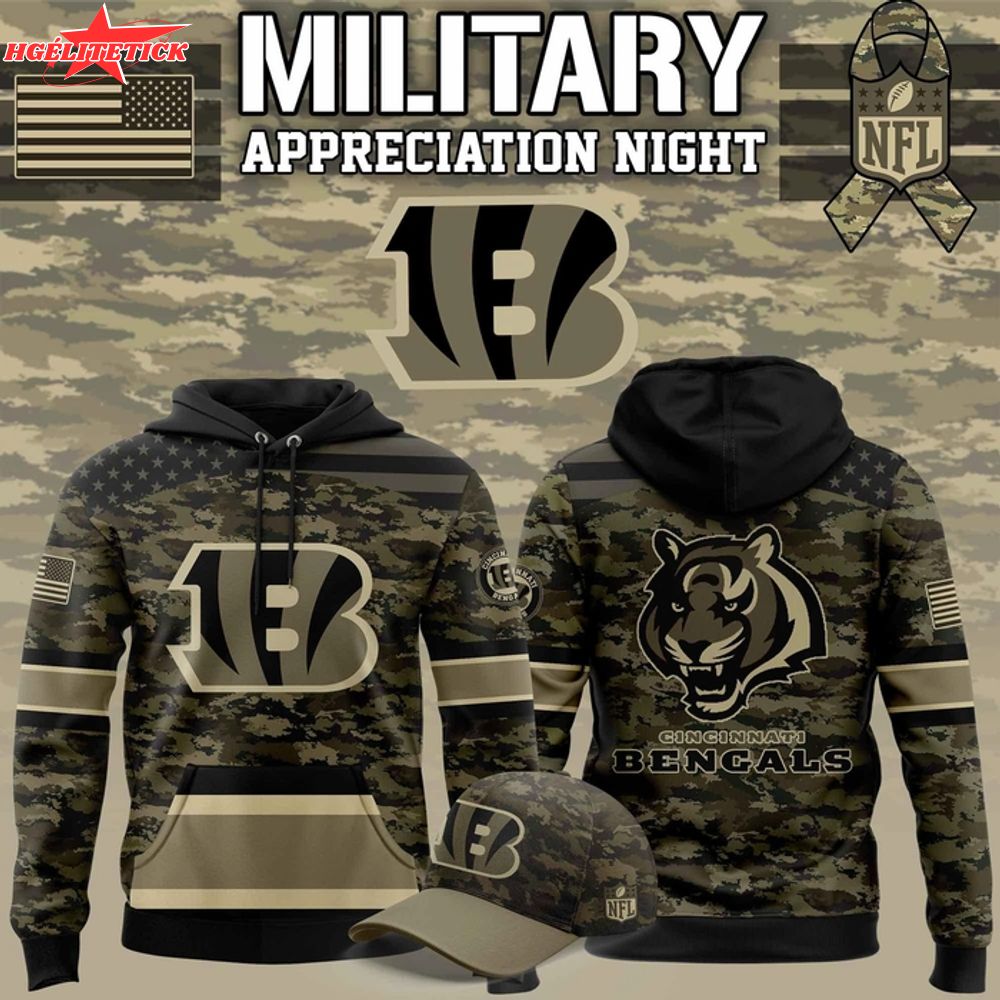 Cincinnati Bengals x Military Appreciation Special Hoodie Cincinnati Bengals x Military Appreciation Special Hoodie
