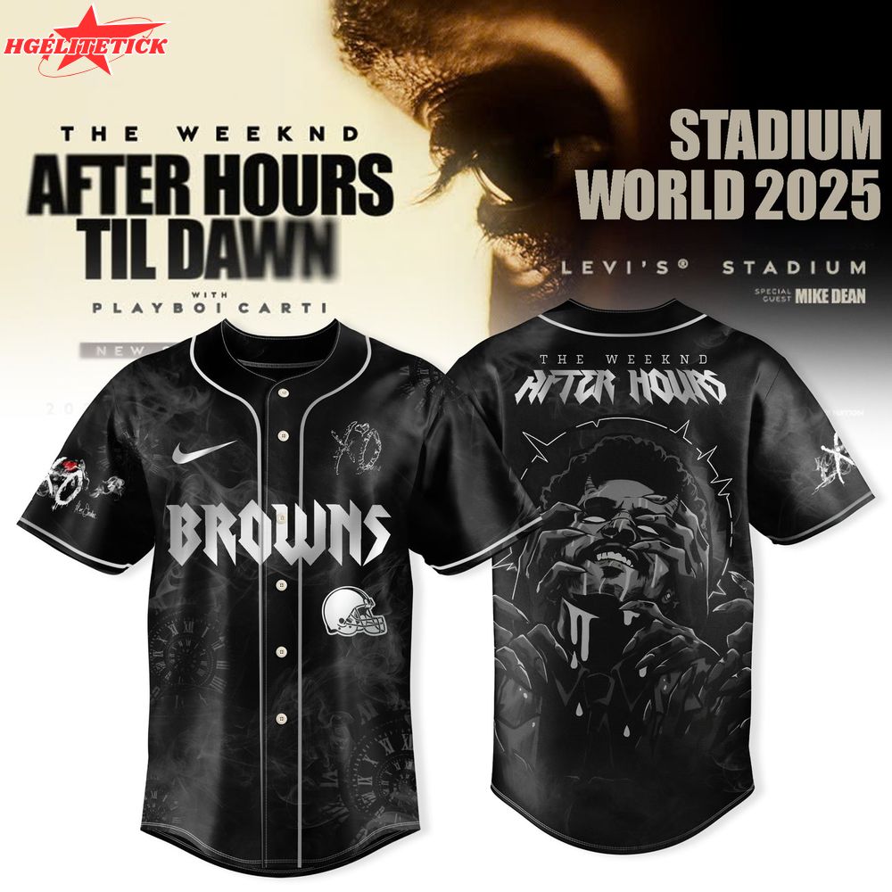 Cleveland Browns x After Hours Til Dawn 2025 – The Weeknd Jersey Cleveland Browns x After Hours Til Dawn 2025 – The Weeknd Jersey