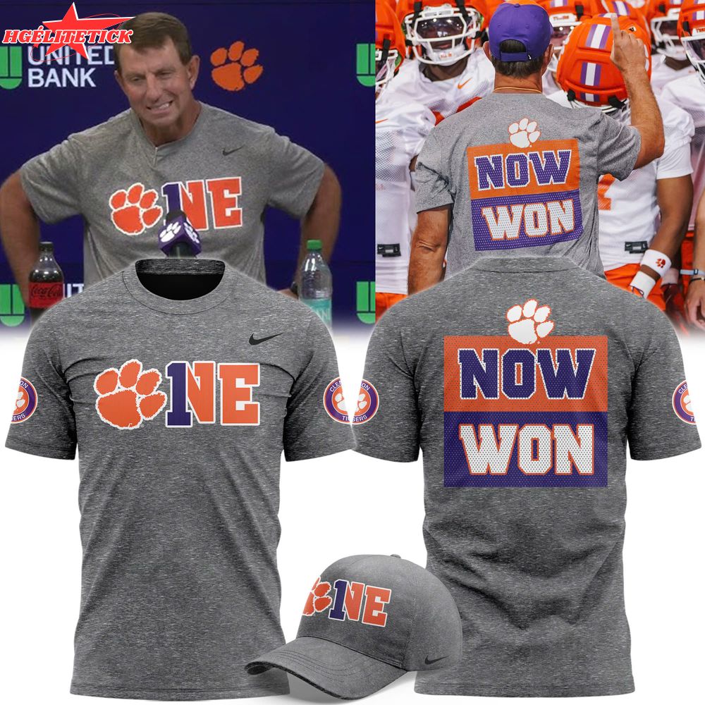Dabo Swinney Clemson Tigers Now Won Tshirt 2025 Dabo Swinney Clemson Tigers Now Won Tshirt 2025