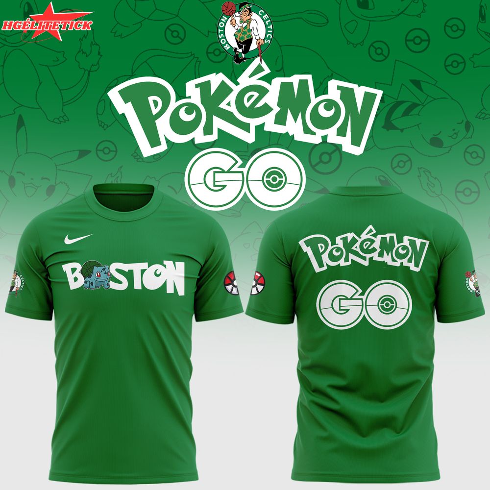 Exclusive Version Boston Celtics x Pokemon Tshirt 2025 Exclusive Version Boston Celtics x Pokemon Tshirt 2025